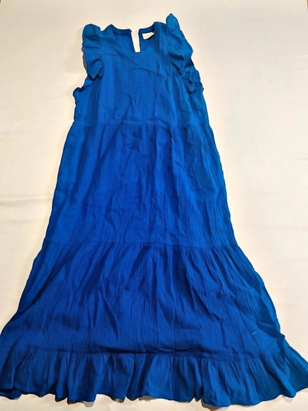 Universal Threads Blue Tiered Maxi Dress Size Medium Like New